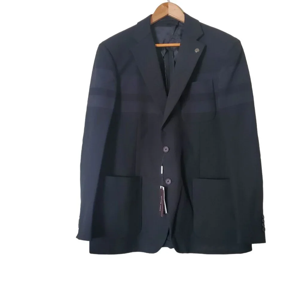 Michael Kors mens suits blazer coat jacket stretch sz 44 regular black $798.00‎